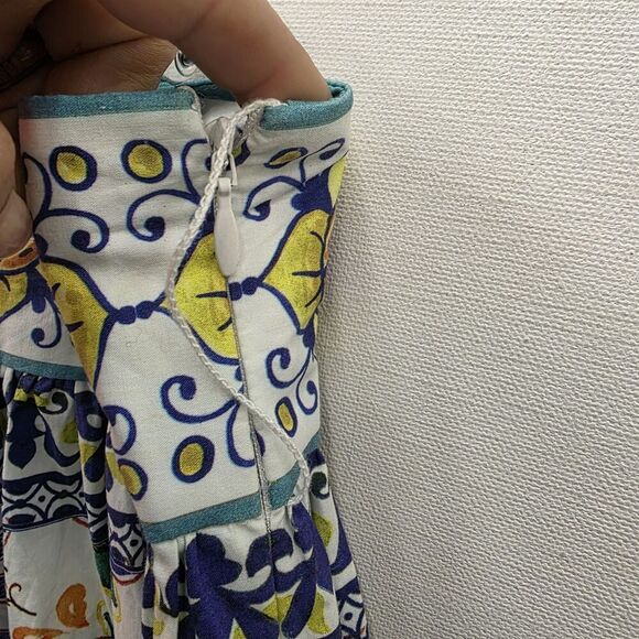 Antonio Melani Tegan Blue Yellow Mosaic Promenade Maxi Skirt Size 8 - Picture 5 of 7